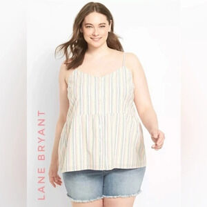 Lane Bryant Striped Tank Top - Multicolor